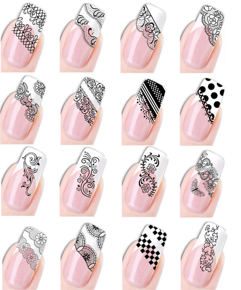 nagel sticker nail tattoo fingerngel aufkleber ornamente ranken muster schwarz - Muster Fr Fingerngel nagel sticker nail tattoo fingerngel aufkleber ornamente ranken muster schwarz - Muster Fr Fingerngel